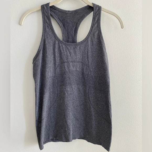 LULULEMON Swiftly Tech Racerback Heathered Black Size  6 - Picture 4 of 10